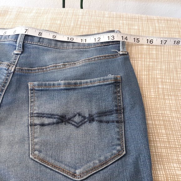 MUDD Jeans Juniors Size 5 FLX Stretch High Rise Jean Legging Distressed Denim - Picture 7 of 10